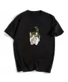 Cat & Cub Siyah Unisex Oversize T-Shirt