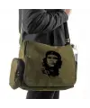 Che Guevara Baskılı Unisex Yeşil Postacı Çantası