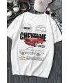 Chevrolet Cheyenne Baskılı Beyaz T-Shirt