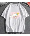Cinnamoroll & Heart Beyaz Unisex Oversize T-Shirt