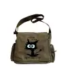 Cute Cat Seriouse Baskılı Unisex Postacı Çantası