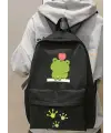 Cute Kurbağa Baskılı Okul, Dershane, Kurs Sırt Çantasıs Sırt Çantası