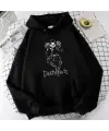 Death Note Ryuk Baskılı Siyah Unisex Oversize Kapüşonlu Sweatshirt