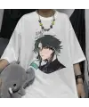 Genshin Impact Xiao Baskılı Beyaz Unisex Oversize T-Shirt