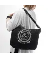 Gothic Cat Baskılı Unisex Postacı Çantası
