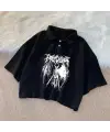 Gothic Devil Polo Yaka Crop