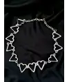 Gothic Kalp Metal Zincir Choker Kolye
