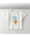 Gumball Baskılı Beyaz Crop