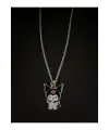 Gümüş Kaplama Çelik Unisex Hediyelik Anime Micky Desenli Melodi Zincirli Aksesuar Kolye