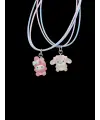 Best Friends Mavi Pembe İpli My Melody Cinnamoroll Arkadaşlık Kolyesi