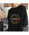 Guns N Roses Baskılı Fake Sleeves Unisex Siyah T-Shirt