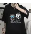 Halloween Hello Nightmare Baskılı Siyah Unisex Oversize T-Shirt