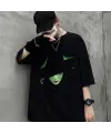 Halloween Noble Witch Baskılı Siyah Unisex Oversize T-Shirt