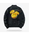 Happiness Baskılı Unisex Bomber Ceket