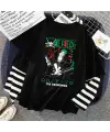 Harajuku Anime One Piece Fake Sleeves Unisex Fake Kollu Siyah T-Shirt