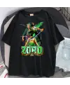 Harajuku Anime One Piece Zoro Siyah Oversize T-Shirt