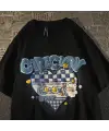 Harajuku Corecury Siyah Unisex Oversize T-Shirt