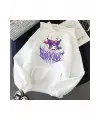 Harajuku Kuromi Oversize Unisex Beyaz Kapşonlu Hoodie Sweatshirt