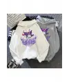 Harajuku Kuromi Oversize Unisex Beyaz Kapşonlu Hoodie Sweatshirt
