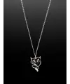 Heart Devil Skulls Black Necklace Kolye