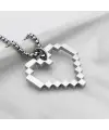 Heart Pixel Tasarım Unisex Kolye