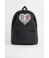 Heart Rib Baskılı Unisex Sırt Çantası