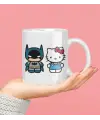 Hello Kittty & Batman Beyaz  Kupa Bardak