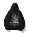 High Five Siyah Kapşonlu Sweatshirt