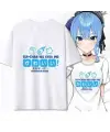 Hoshimachi Suisei Baskılı Beyaz Unisex Oversize T-Shirt
