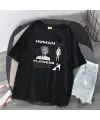 Human Flowers Siyah Unisex Oversize T-Shirt