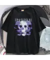 Hysterical Baskılı Siyah Unisex Oversize T-Shirt