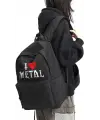 I Love Metal Baskılı Unisex Sırt Çantası