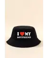 I Love My Boyfriend Bucket Balıkçı Şapka