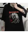 Iron Maiden Killer Baskılı Siyah Unisex Oversize T-Shirt