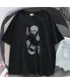 Jujutsu Kaisen Blade Baskılı Siyah Unisex Oversize T-Shirt