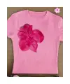 Kemer Boy Baby Tee Red Flowers Crop Bluz