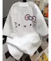 Kitty Face Baskılı Oversize T-Shirt