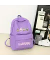 Labubu Baskılı Renkli Unisex Okul Sırt Çantası