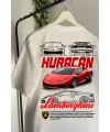 Lamborghini & Ferrari Retro Baskılı T-Shirt
