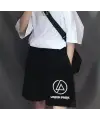 Linkin Park Logo Baskılı Siyah Unisex Penye Şort