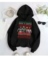 Marvel Merry Christmas Baskılı Kapşonlu Sweatshirt