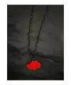 Naruto Anime Akatsuki Kırmızı Bulut Kolye Klasik Zincirli Siyah