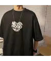 Neverhood Siyah Unisex Oversize T-Shirt