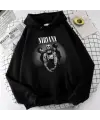 Nirvana Artists Baskılı Siyah Unisex Oversize Kapüşonlu Sweatshirt