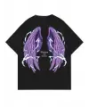 Ön Arka Baskılı Angel Siyah T-Shirt