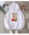 One Piece Merry Christmas Baskılı Kapşonlu Sweatshirt