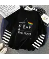 Pinkfloyfd Unisex Fake Uzun Kollu Siyah T-Shirt