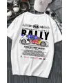 Rally Redbull Baskılı Beyaz T-Shirt