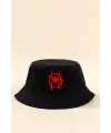 Red Detail Spider Siyah Bucket Balıkçı Şapka