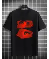 Red Eye Baskılı Oversize T-Shirt